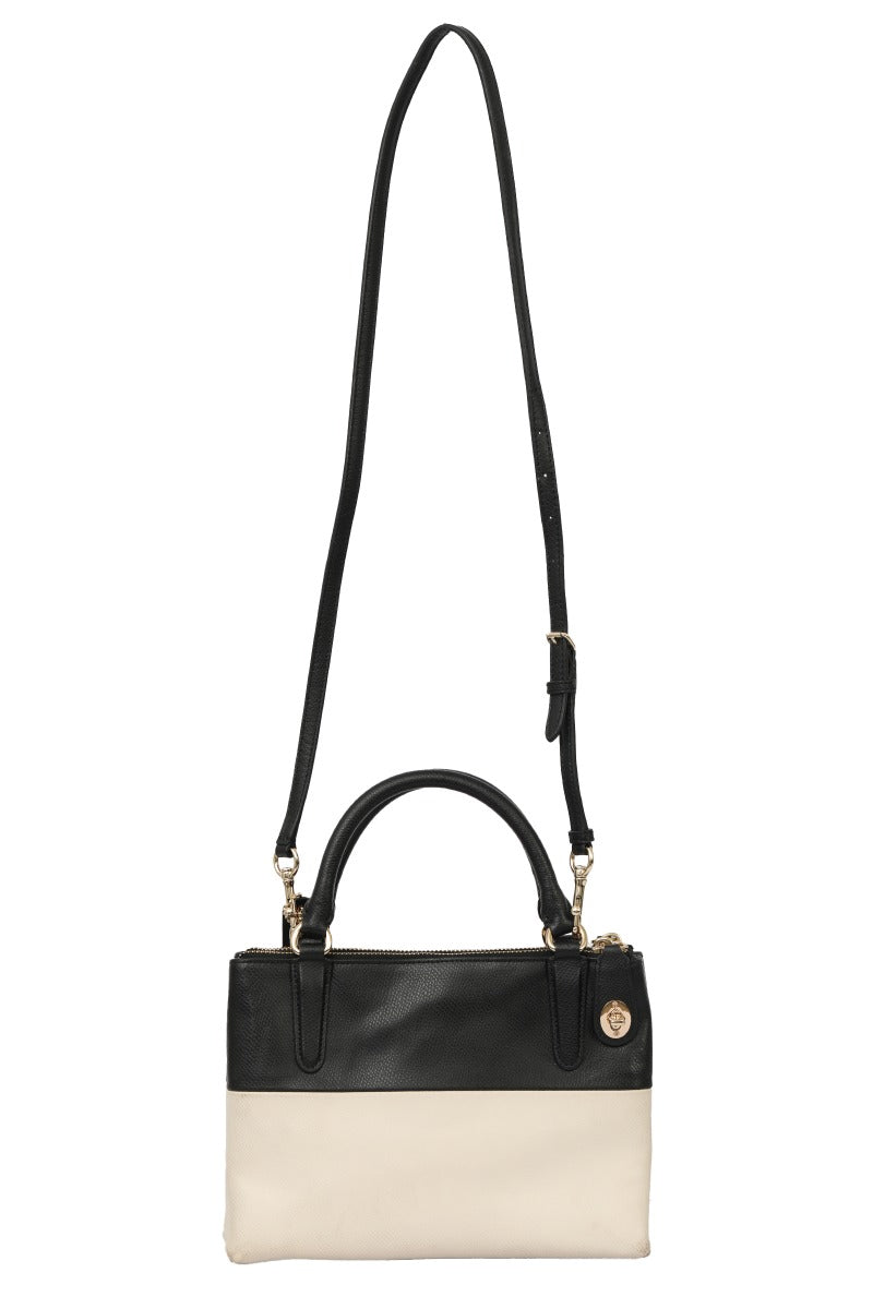 coach-white-black-leather-top-handle-small-tote-bag