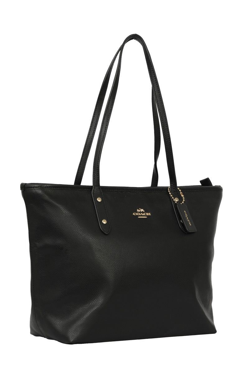 coach-black-leather-classic-tote-bag