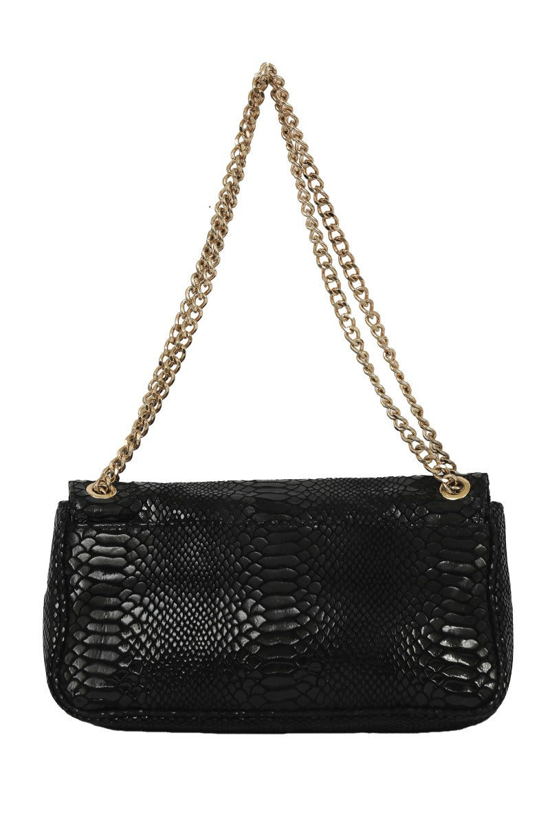michael-kors-black-python-effect-leather-hamilton-flap-shoulder-bag
