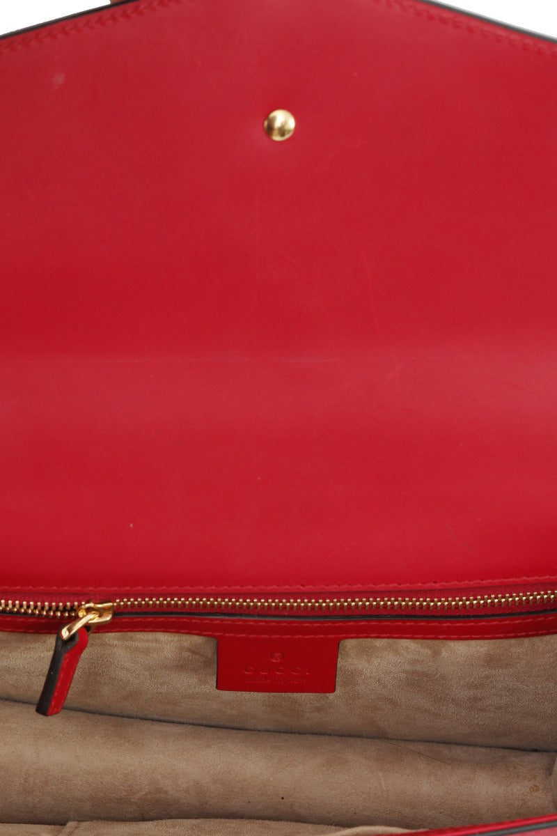 gucci-red-leather-sylvie-top-handle-bag