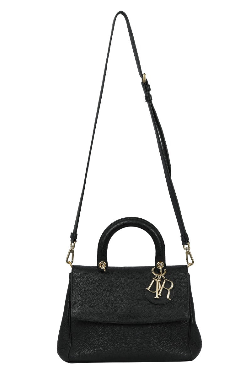 christian-dior-be-dior-black-pebbled-leather-handbag