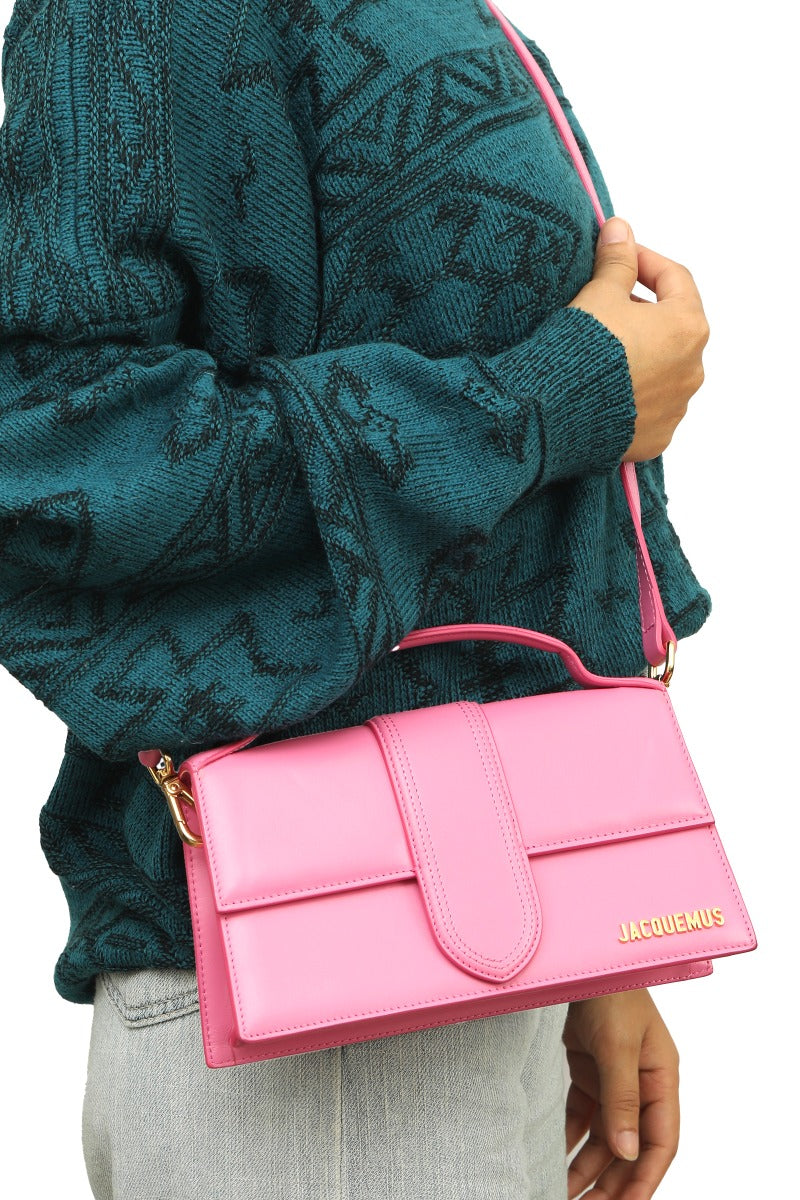 jacquemus-pink-leather-la-bambino-top-handle-bag