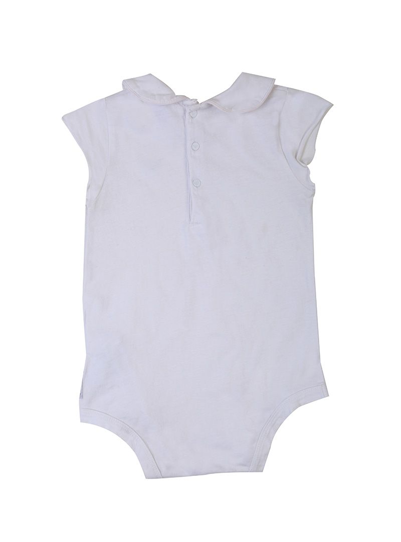 Armani Junior White Logo Onesie