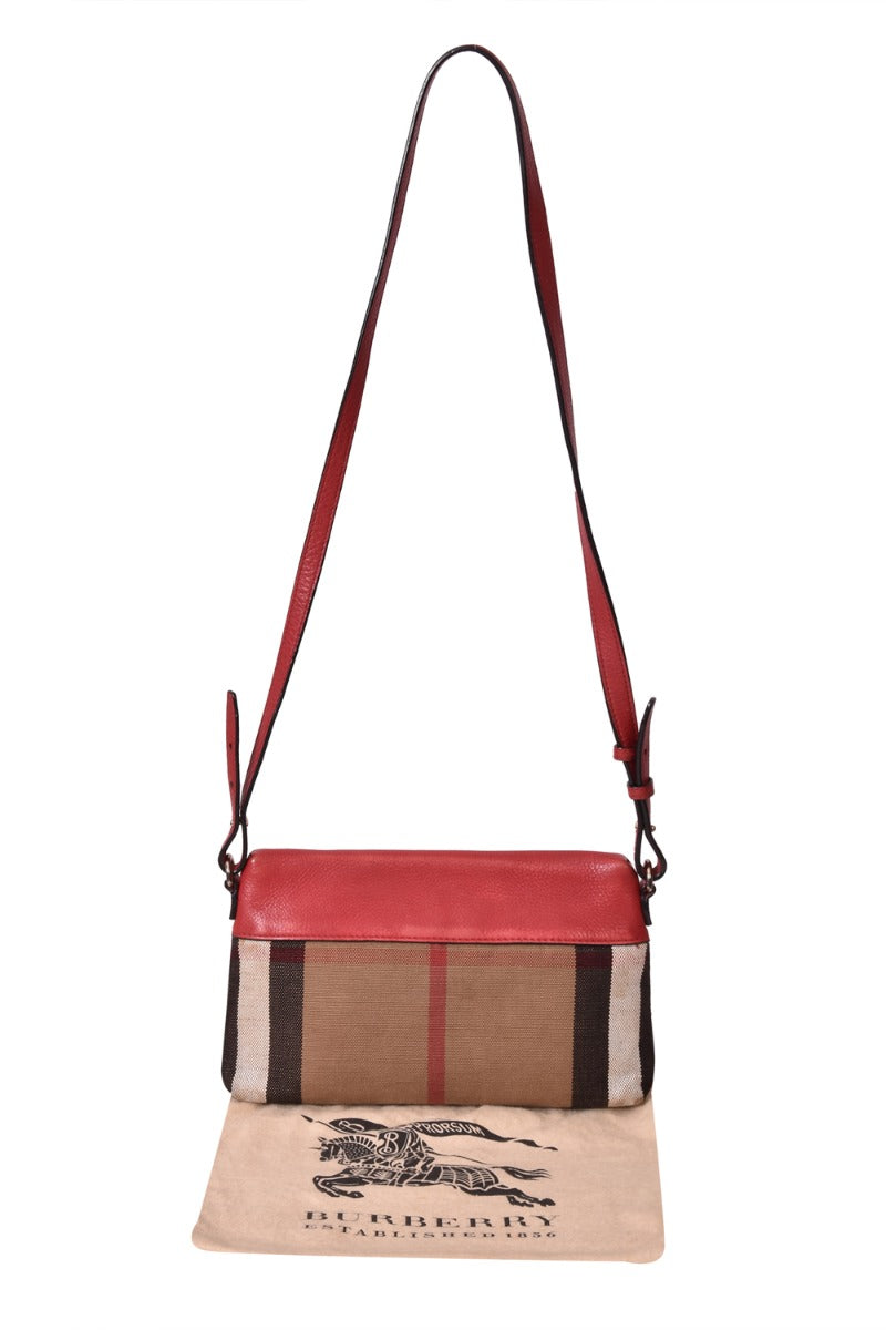 Burberry Check Candmium Farley Crossbody Bag
