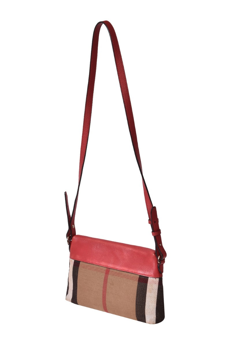 Burberry Check Candmium Farley Crossbody Bag