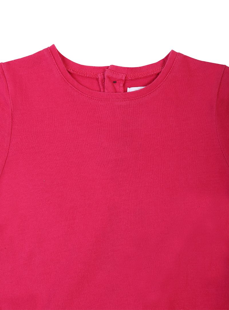 Burberry Hot Pink Peplum Top With Burberry Checks