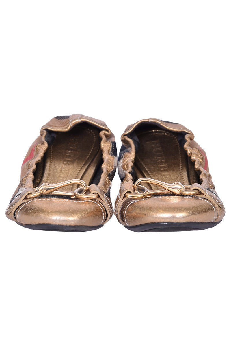 burberry-nova-check-canvas-metallic-ballerinas