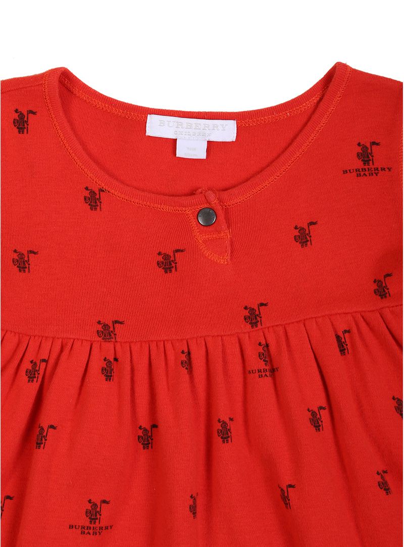 Burberry Orange Burberry Baby Print Jersey Dress