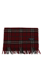 Burberry Red Check 100% Cashmere Muffler