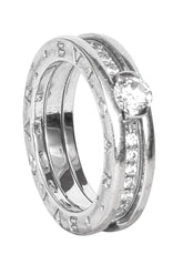 Bvlgari B.Zero1 White Gold And Diamonds Engagement Ring
