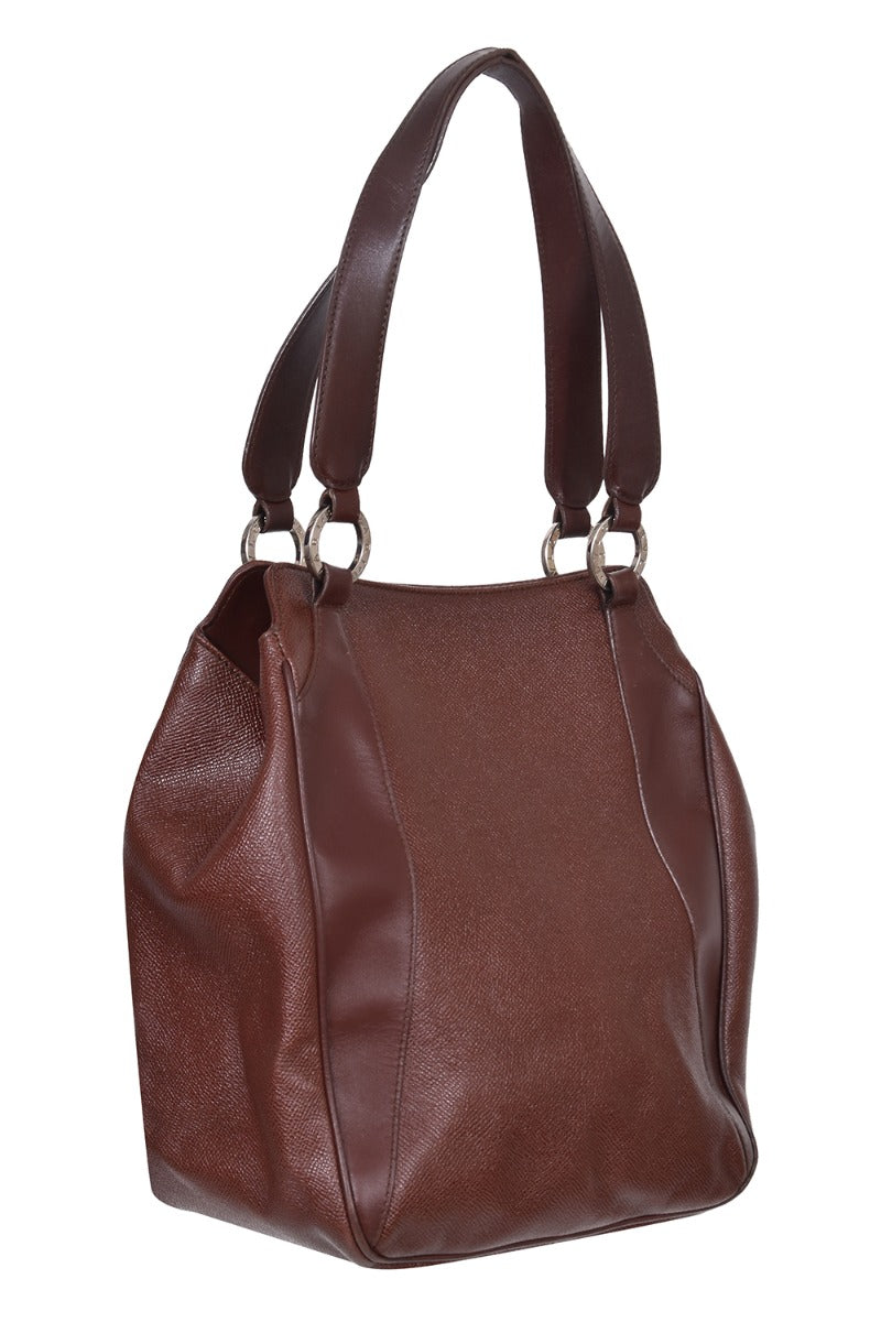 bvlgari-brown-leather-shoulder-bag