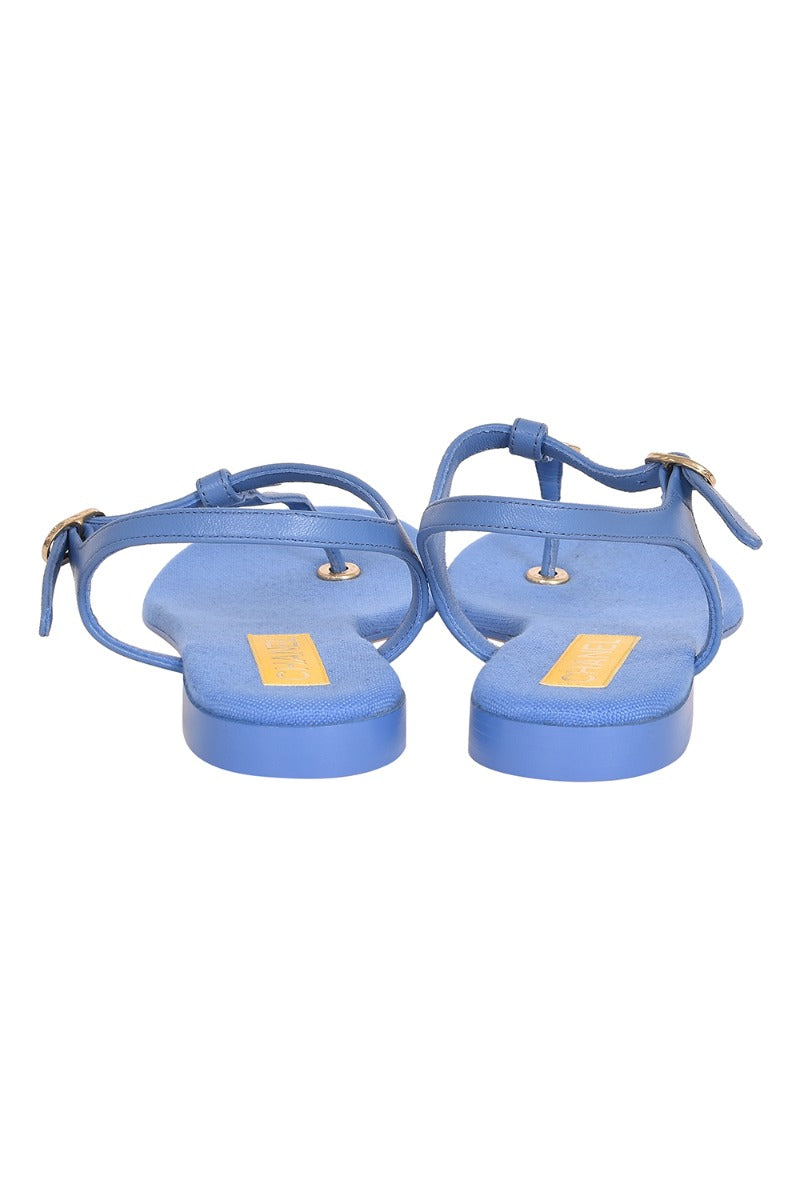 chanel-cc-buckle-solid-blue-flats