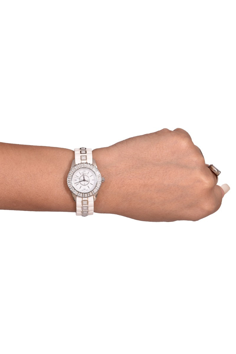 Christian Dior Christal Rubber Bracelet Watch