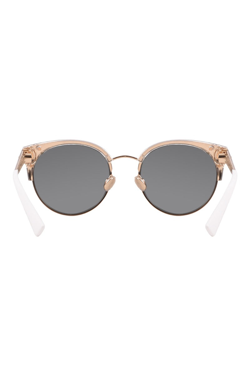 Christian Dior Mini Sup Silver Mirror Cat Eye Sunglasses