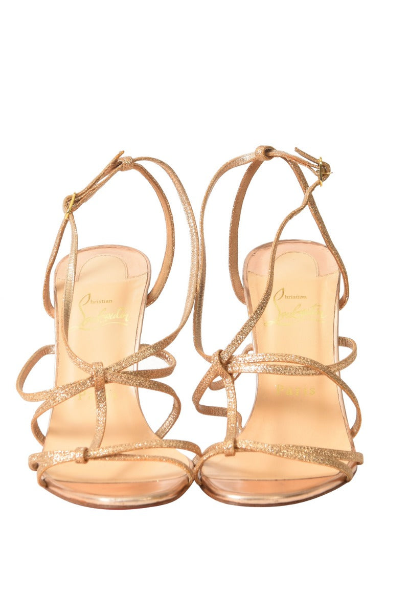 Christian Louboutin Gold Slingback Heels