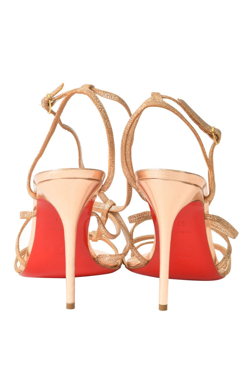Christian Louboutin Gold Slingback Heels