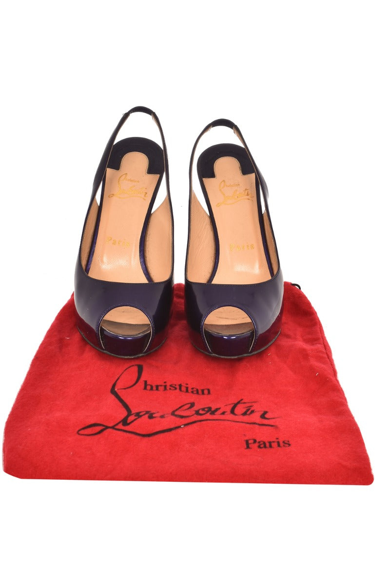 Christian Louboutin N Prive Sling Back Peeptoes