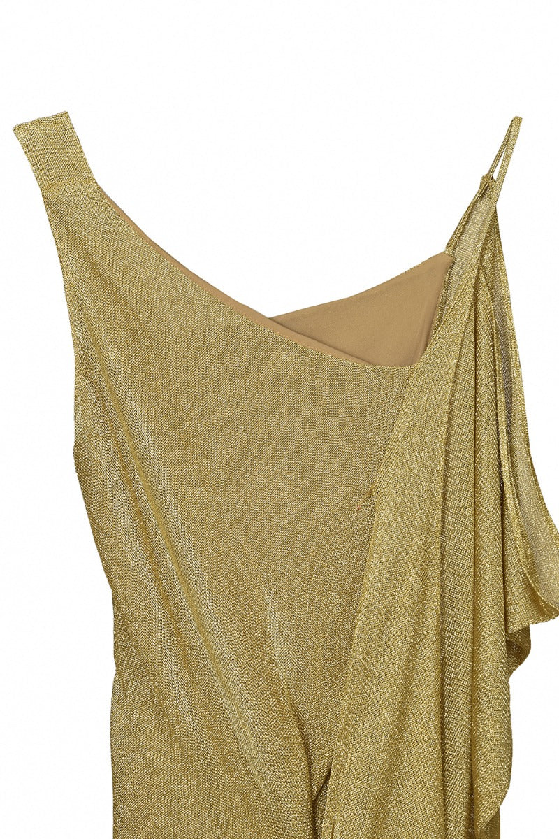 Diane Von Frustenberg Gold Chainmail Dress
