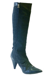 Fendi Monogram Canvas Boots