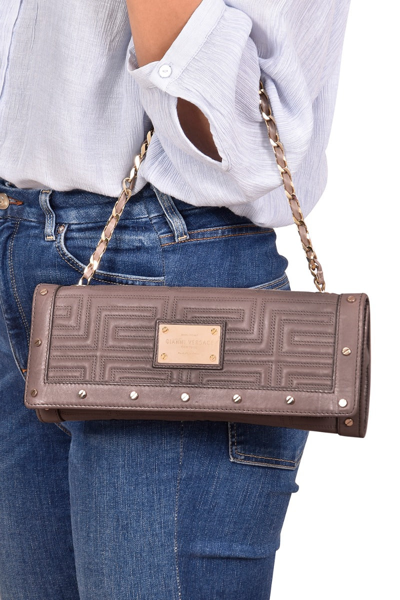 Gianni Versace Quilted Leather Sling