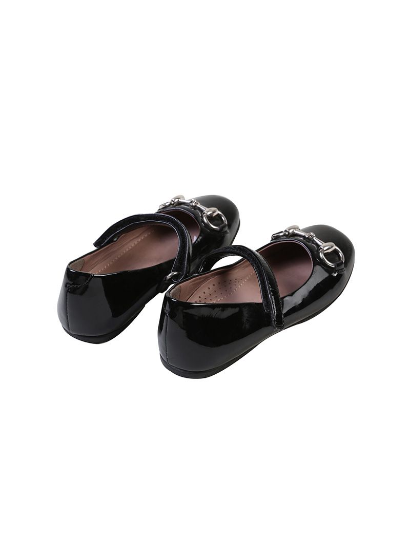 Gucci Black Patent Horsebit Velcro Pumps