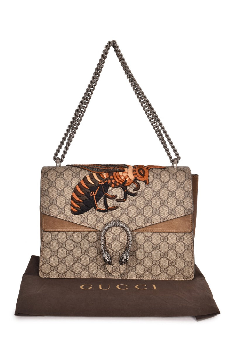 Gucci Dionysus Limited Edition Bee Gg Monogram Bag