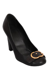 Gucci Gg Leather Block Heels