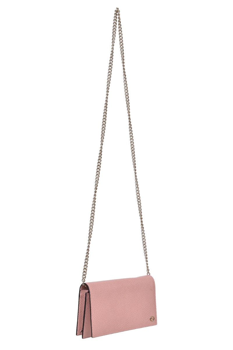 gucci-gg-pink-leather-chain-sling-bag