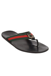 Gucci Gg Thong Web Sandals Rt81-10