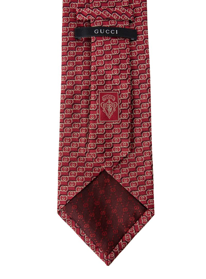 Gucci Red Monogram Tie