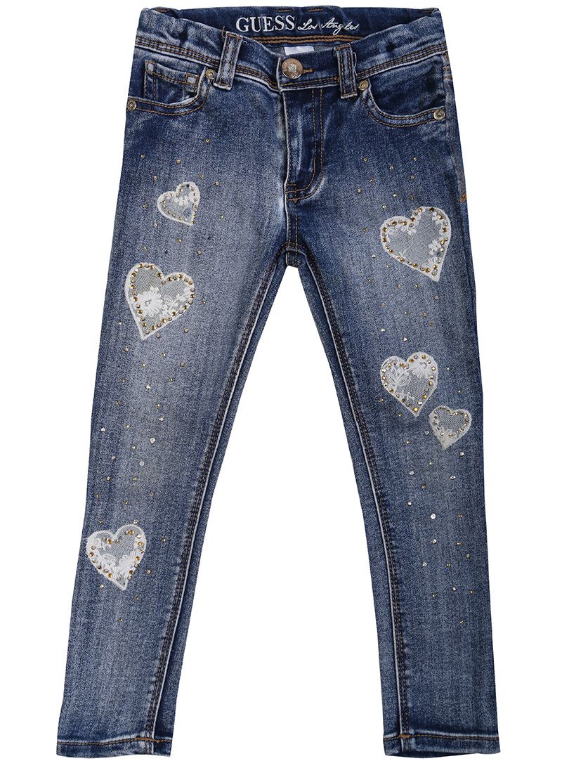 Guess Blue Embroidered Jeans