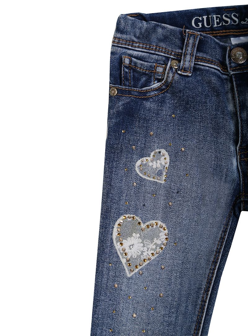 Guess Blue Embroidered Jeans