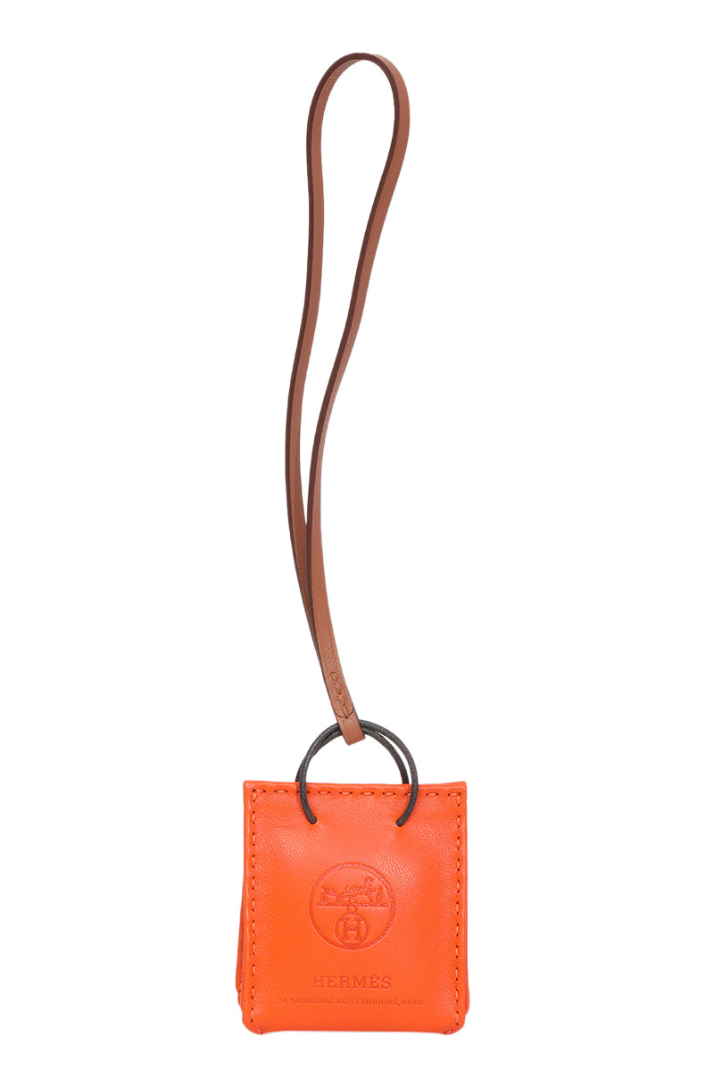 hermes-sac-orange-bag-charm