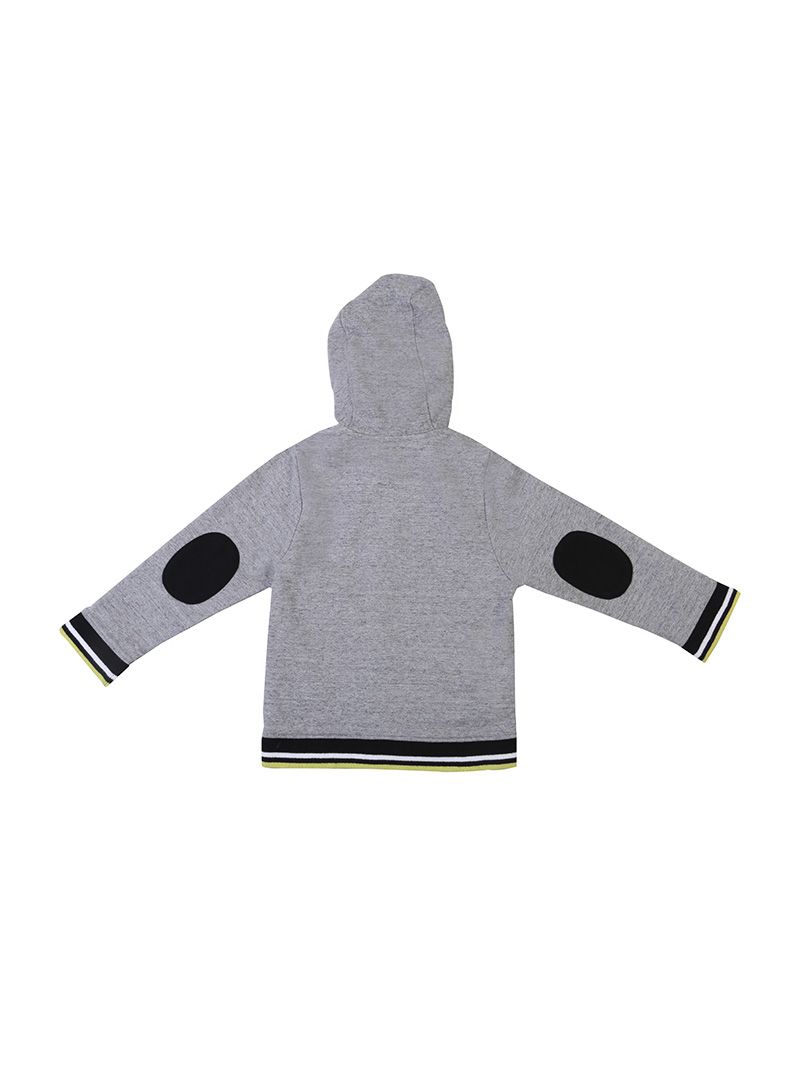 Hugo Boss Gray And Black Stripes Hoodie