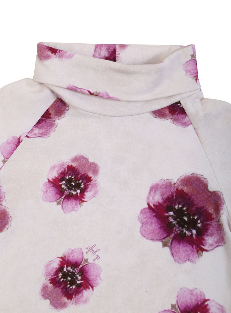 Il Gufo Off-White Floral Print Dress/Top