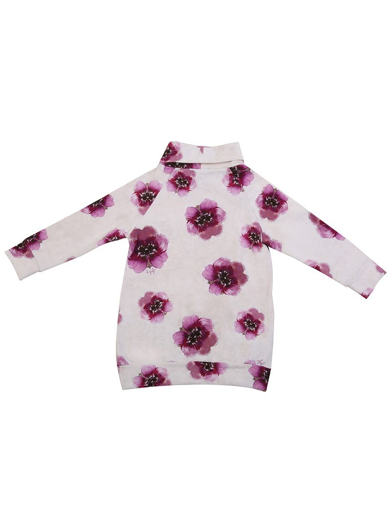 Il Gufo Off-White Floral Print Dress/Top