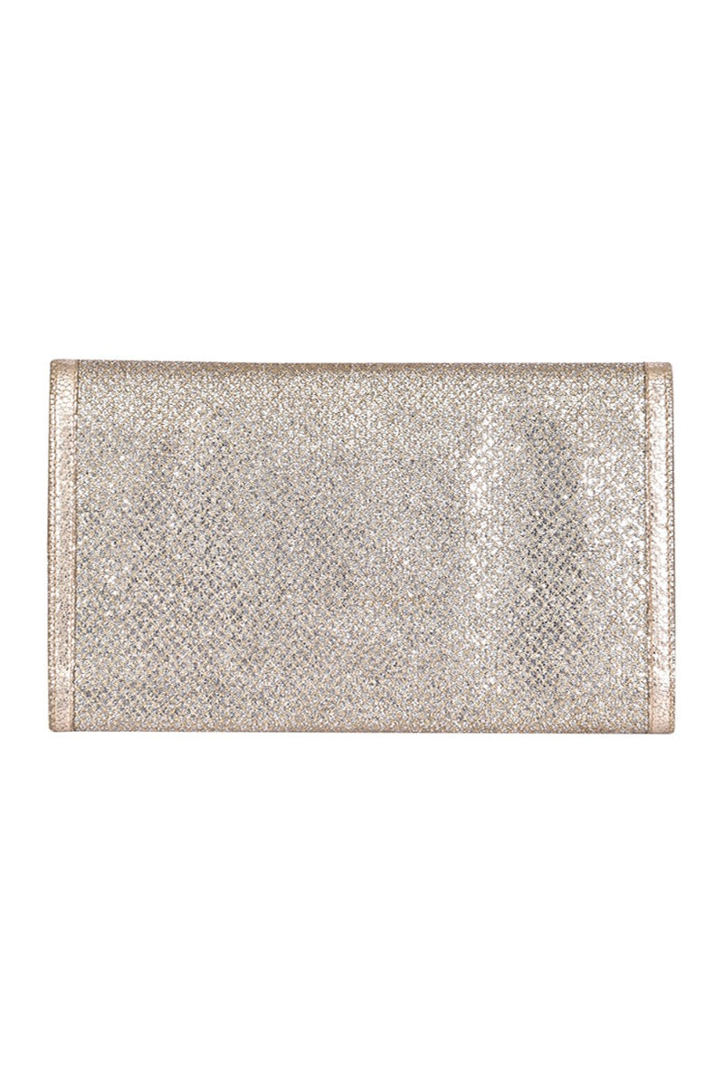 Jimmy Choo Champagne Shimmer Large Clutch