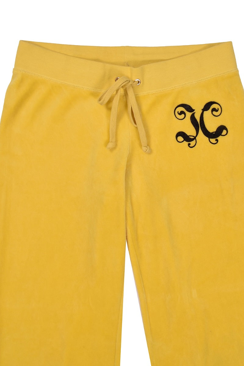 Juicy Couture Yellow Velour Track Suit Set