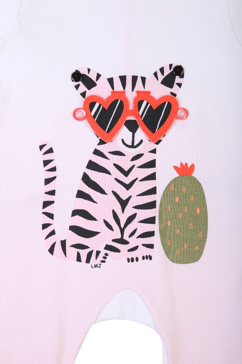 Little Marc Jacobs Baby Tiger With Sunglasses Romper