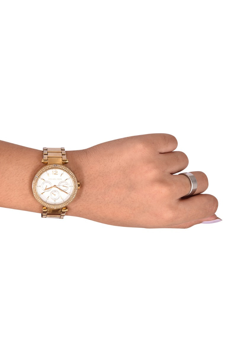 Michael Kors Parker White Dial Analog Watch