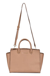 Michael Kors Selma Medium Top Zip Satchel Crossbody Bag