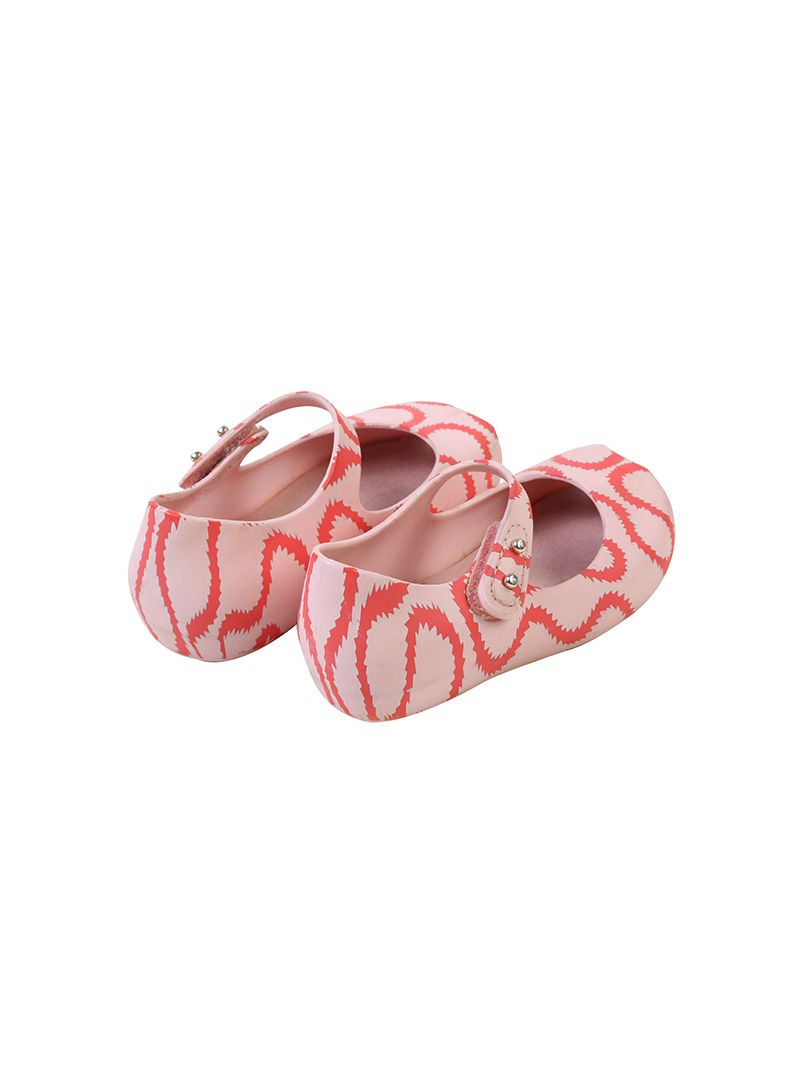 Mini Melissa Peach Orange Snake Print Shoes