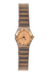 OMEGA CONSTELLATION QUARTZ GOLD DIAL LADIES WATCH