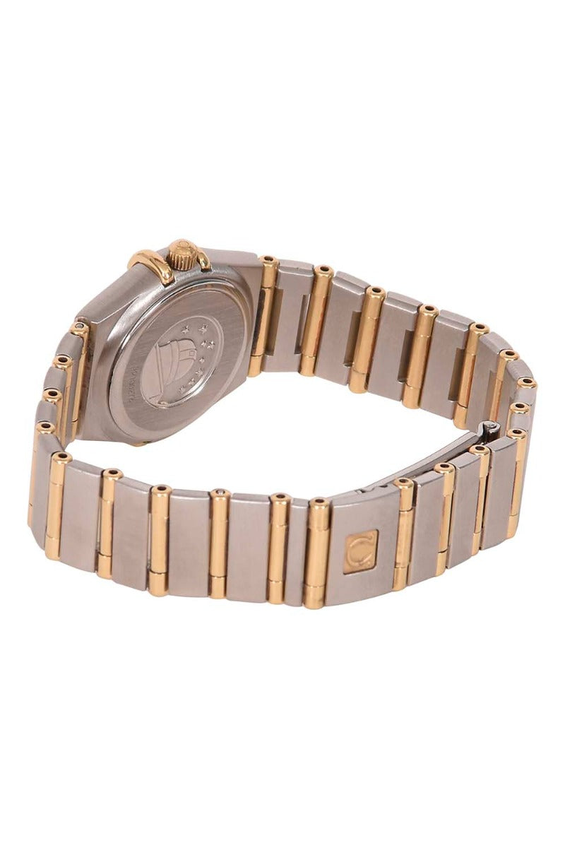 OMEGA CONSTELLATION QUARTZ GOLD DIAL LADIES WATCH