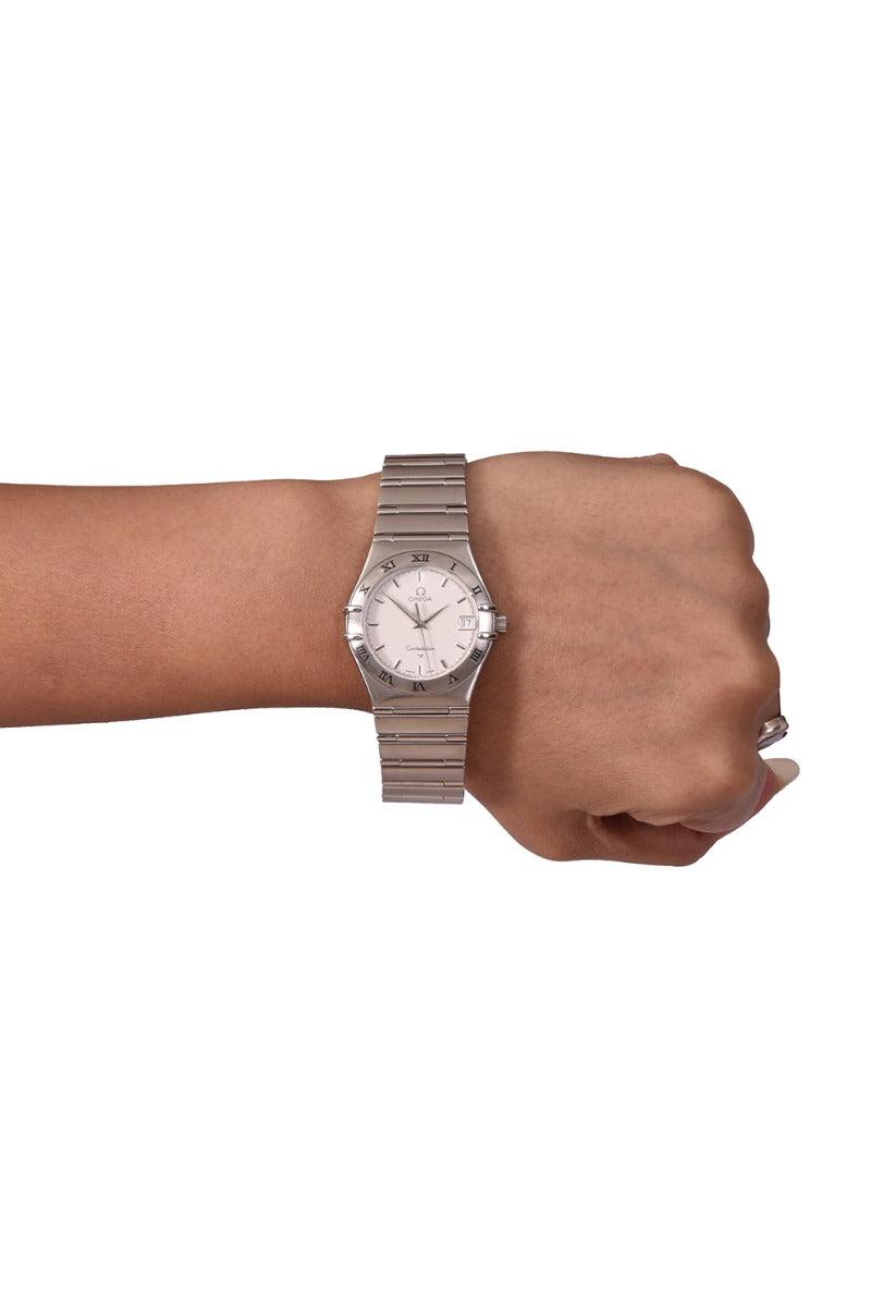 Omega Constellation Steel Date White Dial Watch
