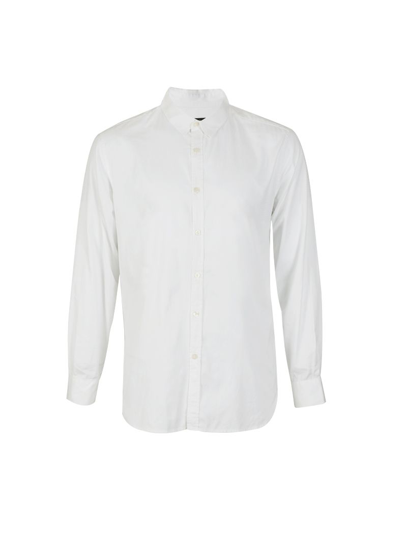Paul Smith White Classic Herringbone Self Print Shirt