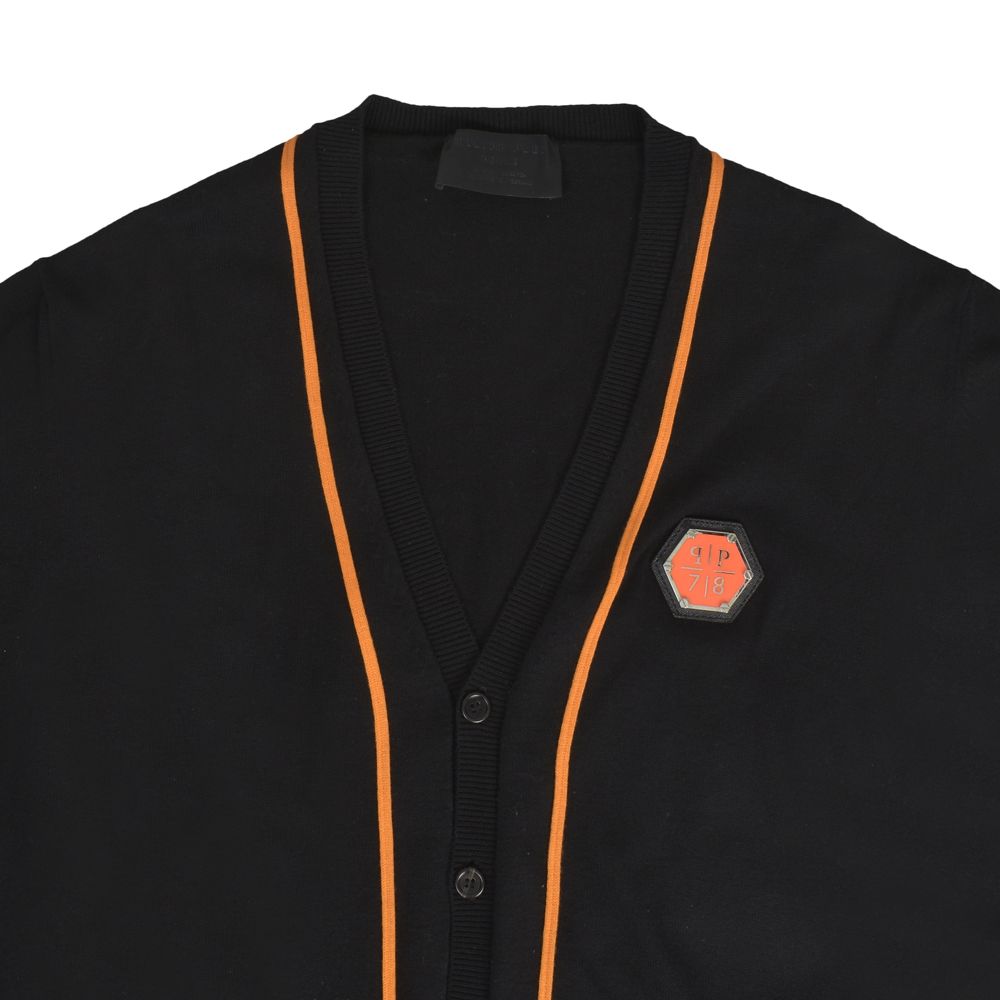 Philipp Plein Black & Orange Guilty Cardigan