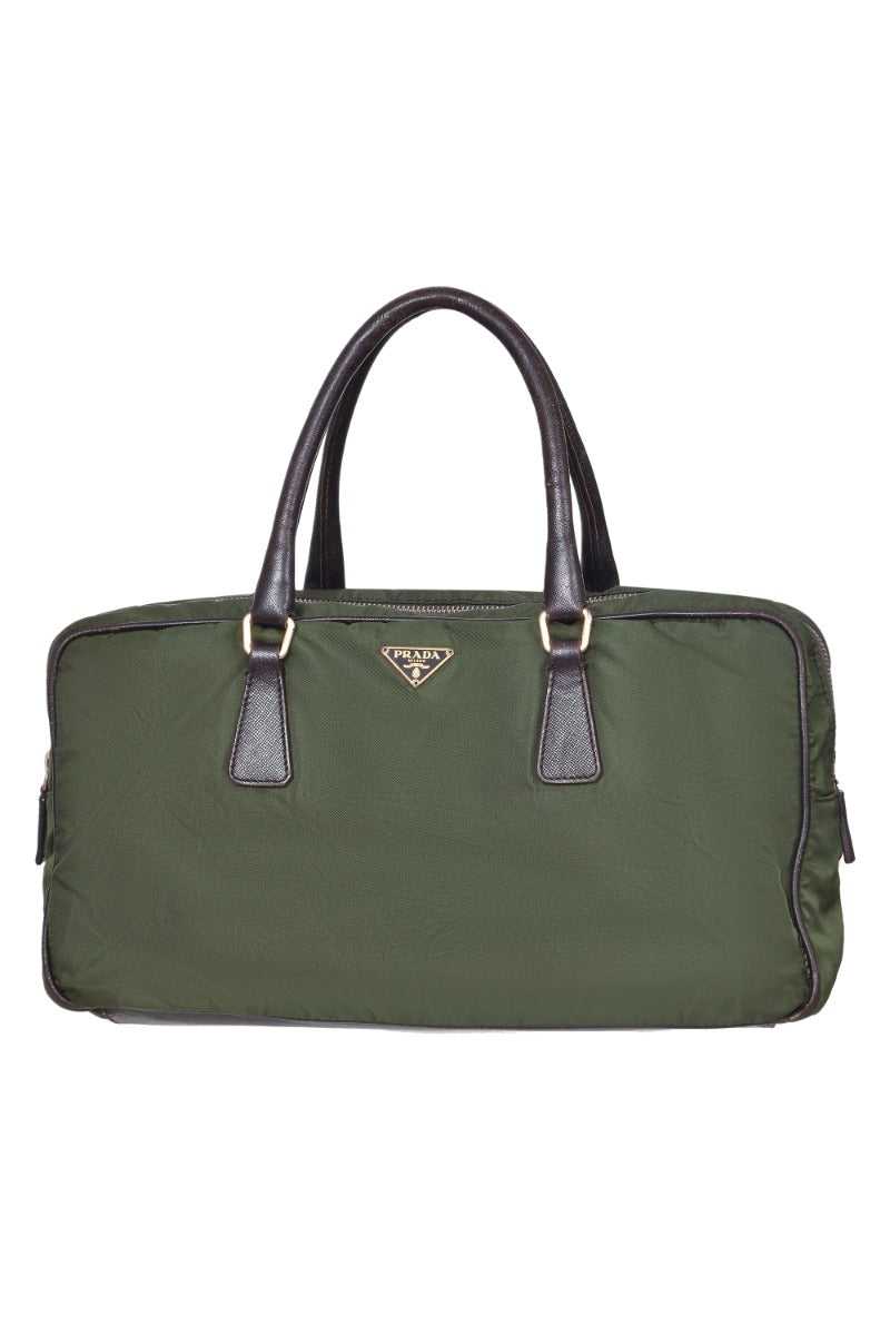 prada-olive-green-nylon-zip-around-handbag
