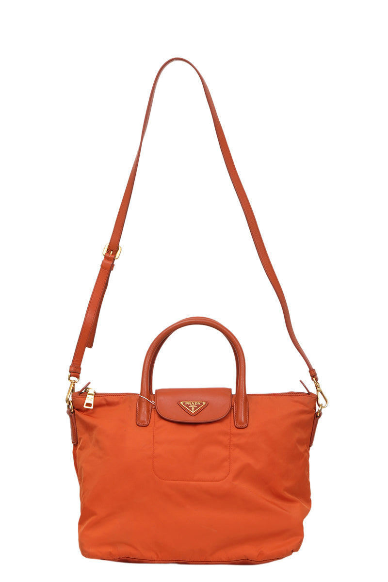 prada-orange-tessuto-tote-bag