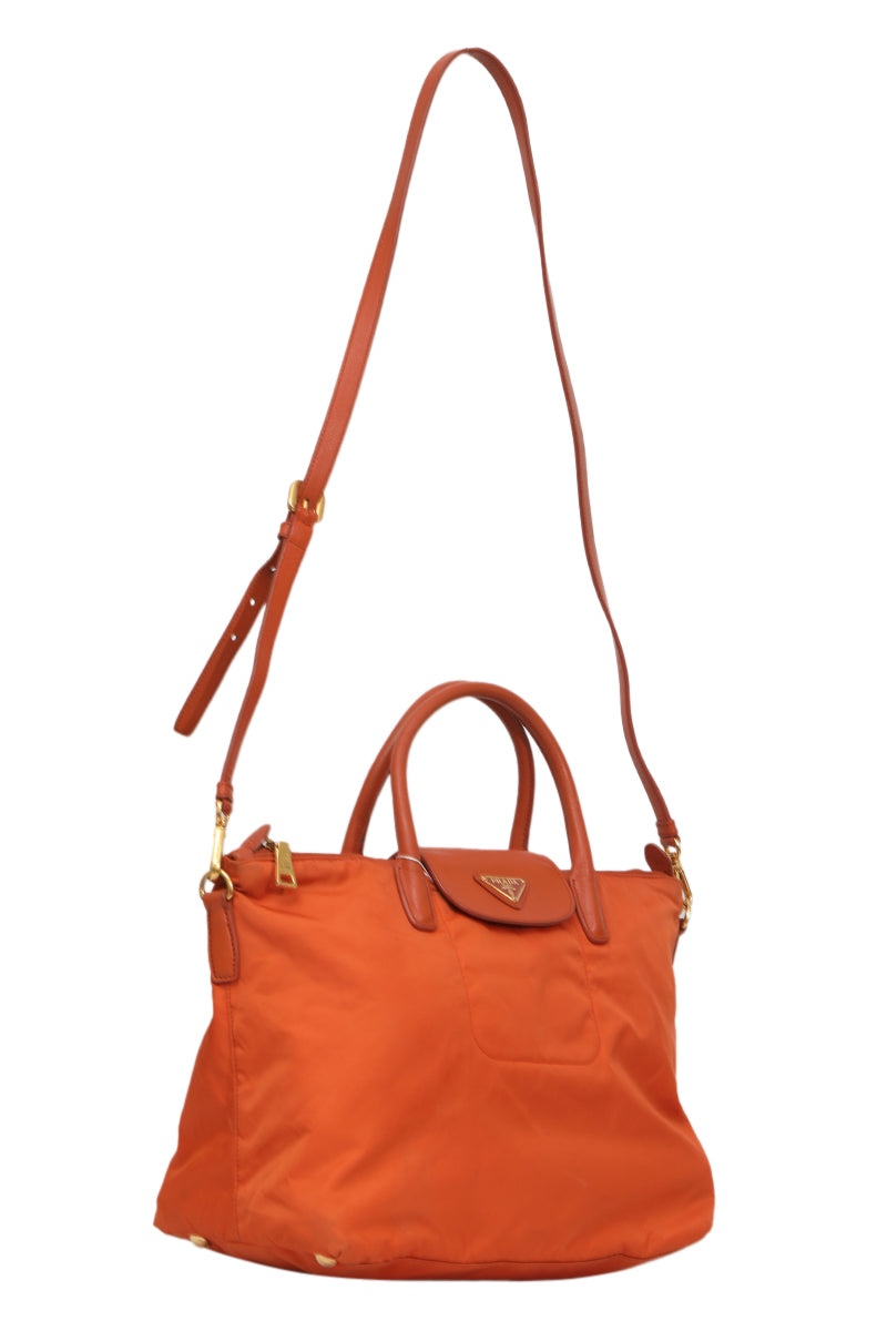 prada-orange-tessuto-tote-bag